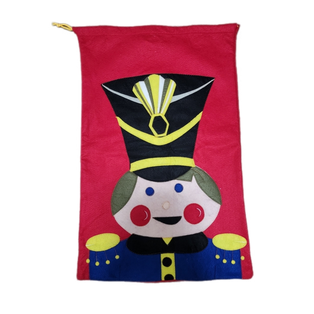 Giant Nutcracker Felt  Gift Polyester Bag For Several Gifts